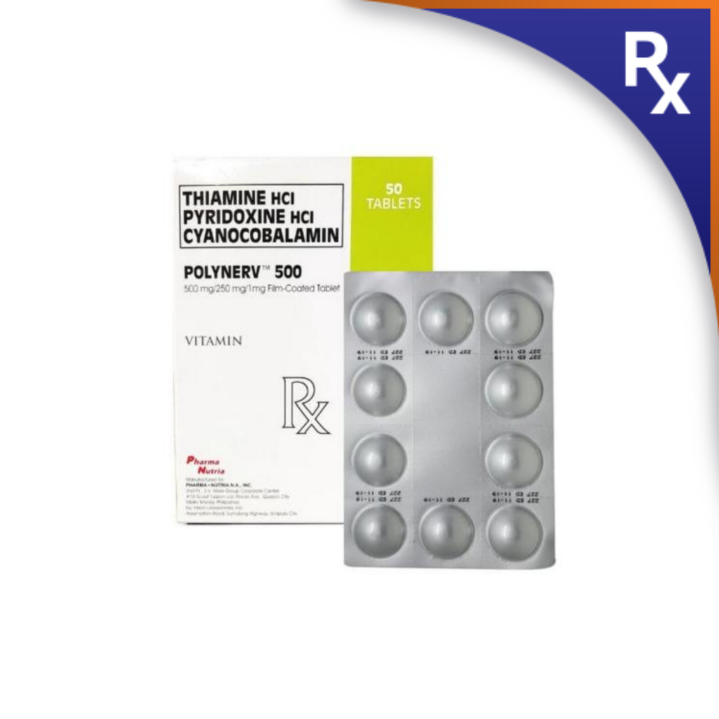 BR003179 POLYNERV 500 FILM COATED TABLET - 500MG/250MG/1MG - Image 1