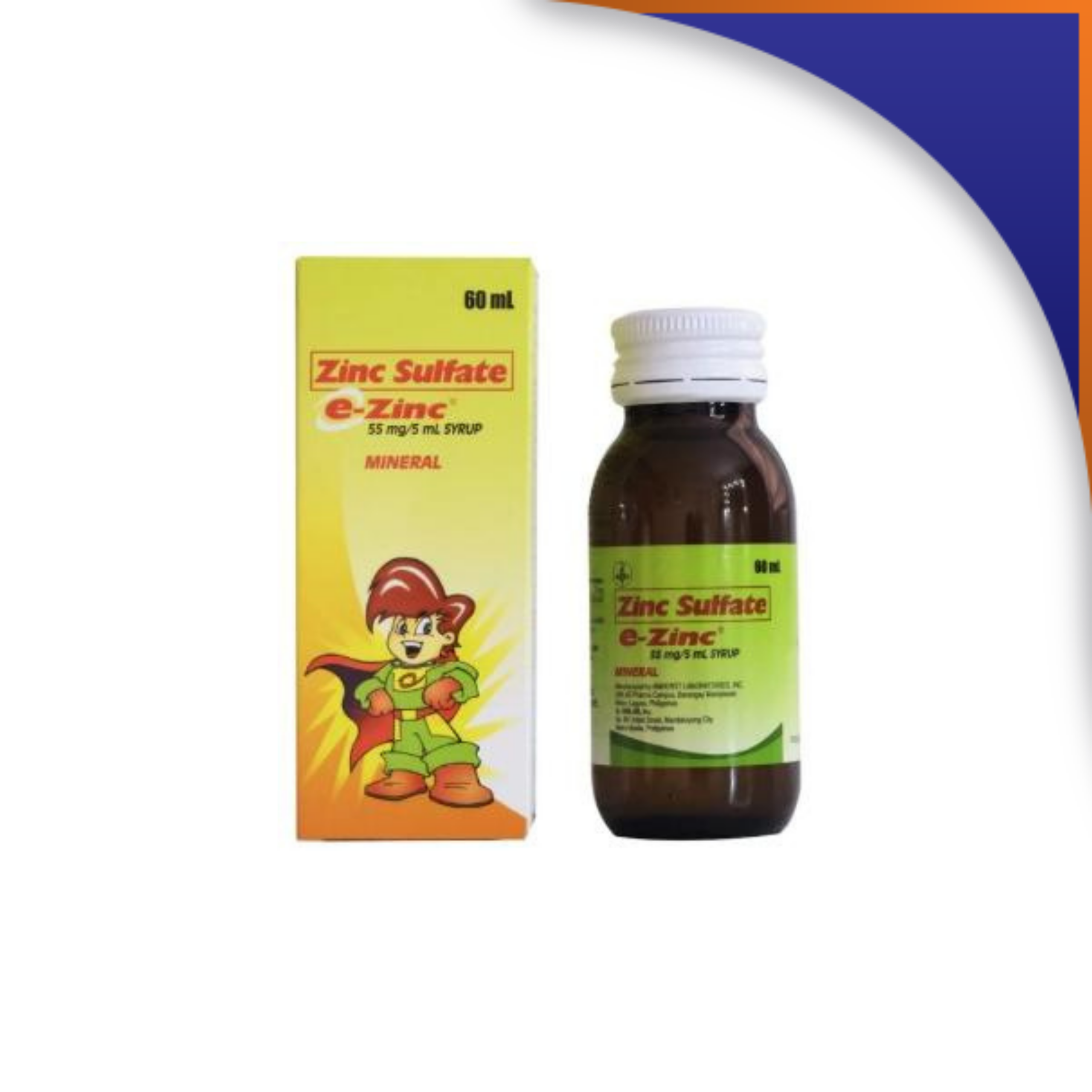 BR004167-1.png E-ZINC SYRUP 55MG/5ML - 60ML - Image 1