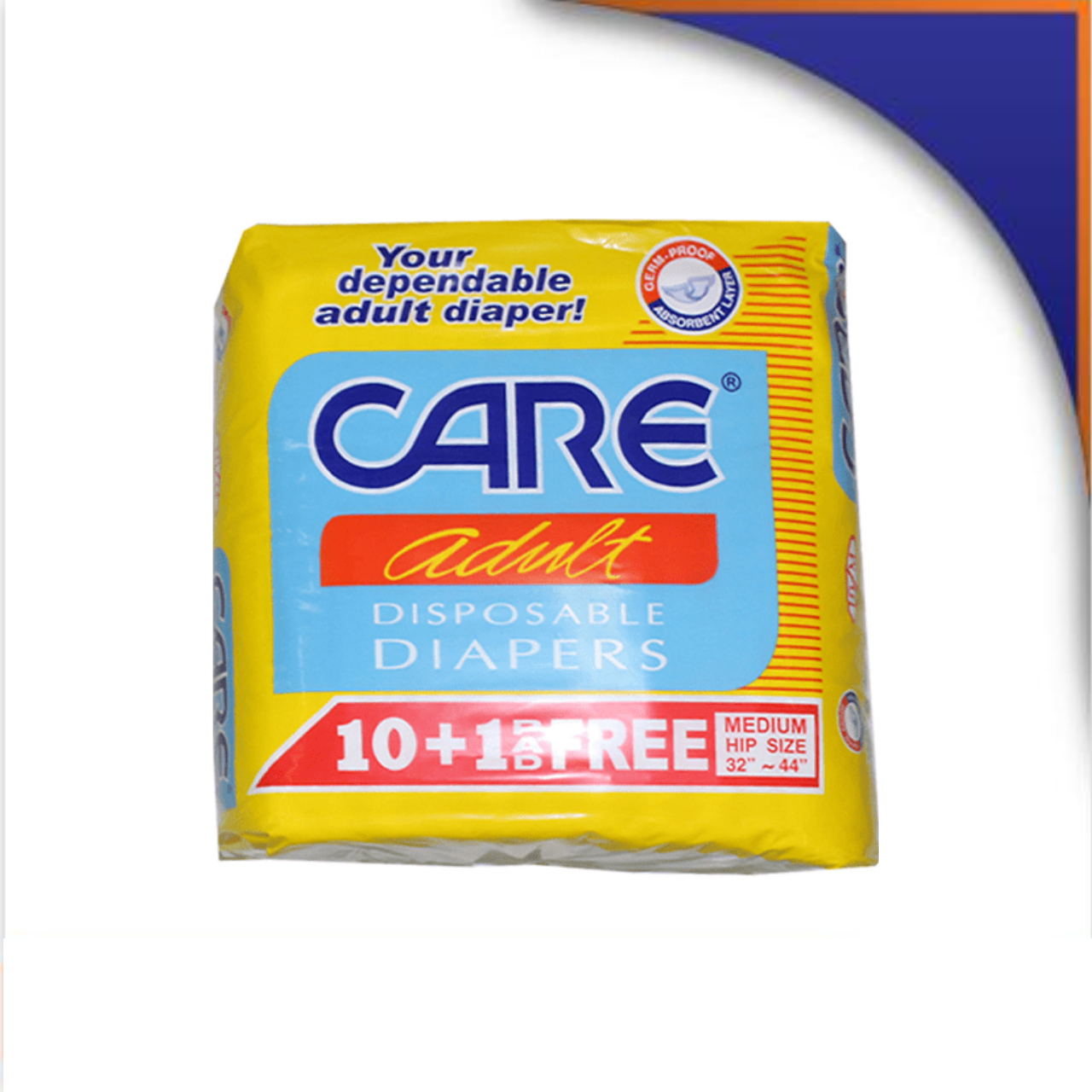 CG002074 CARE ADULT DIAPER MEDIUM X 10'S - Image 1