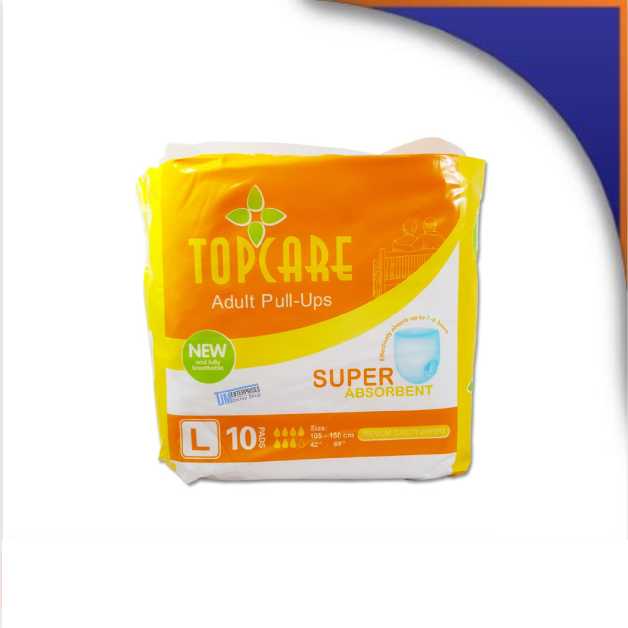 CG015127 TOPCARE ADULT DIAPER PULL UPS LARGE X 10'S - Image 1