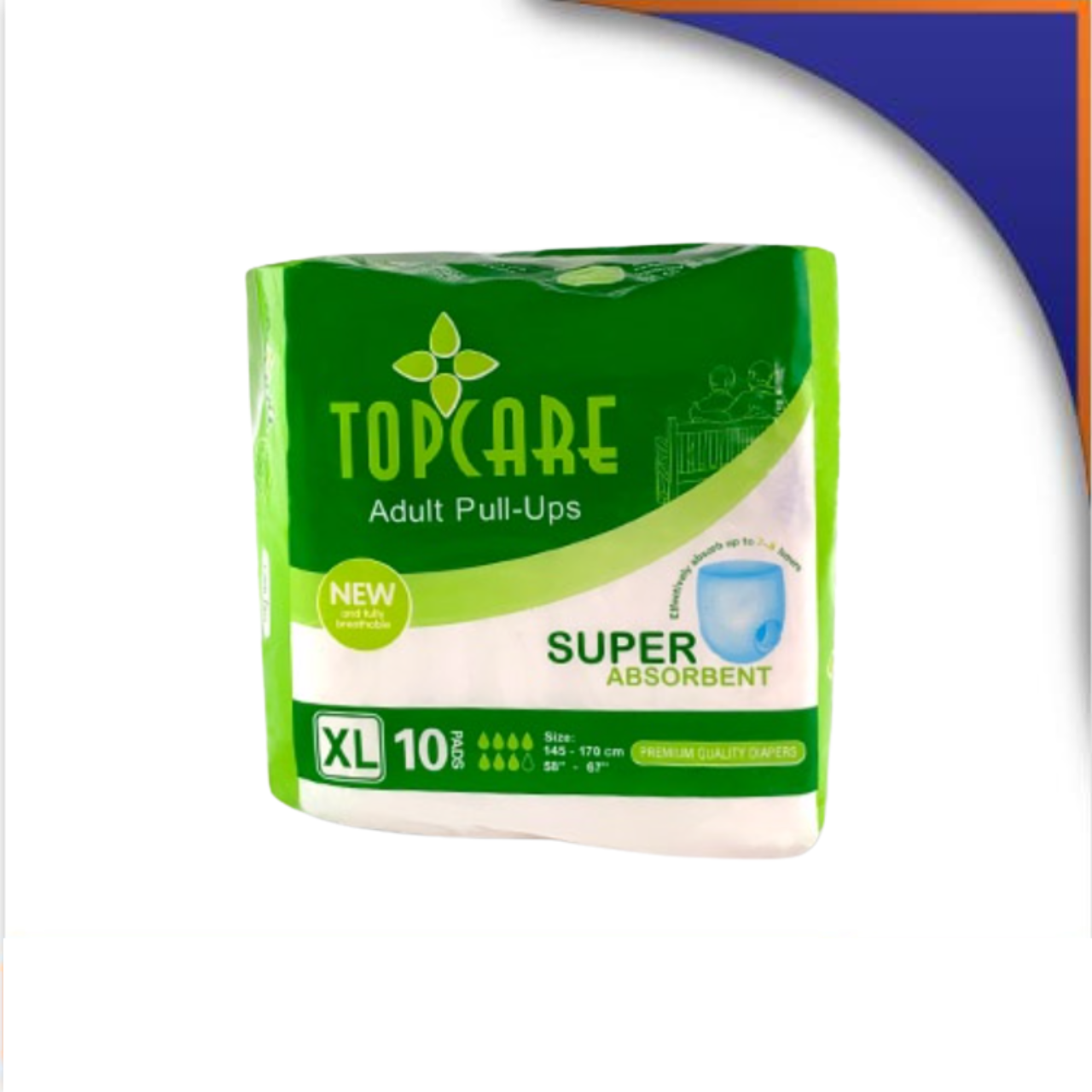 CG015128 TOPCARE ADULT DIAPER PULL UPS EXTRA LARGE X 10'S - Image 1