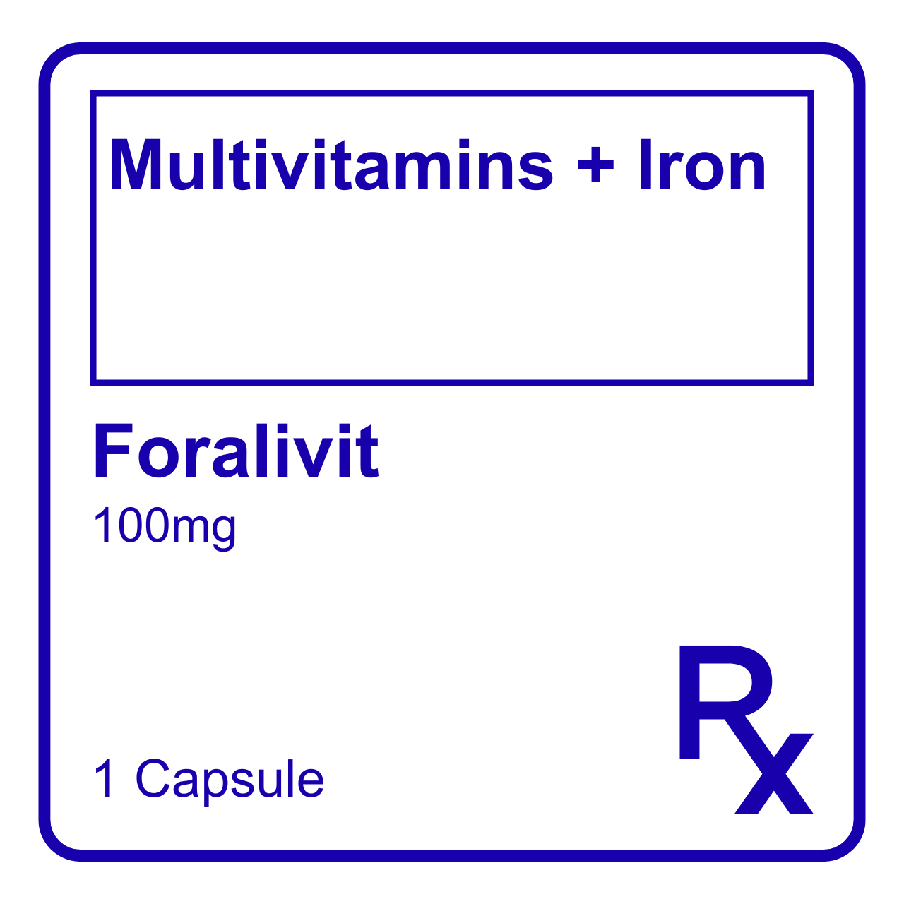 GE002768 FORALIVIT MULTIVITAMINS + IRON CAPSULE - Image 1