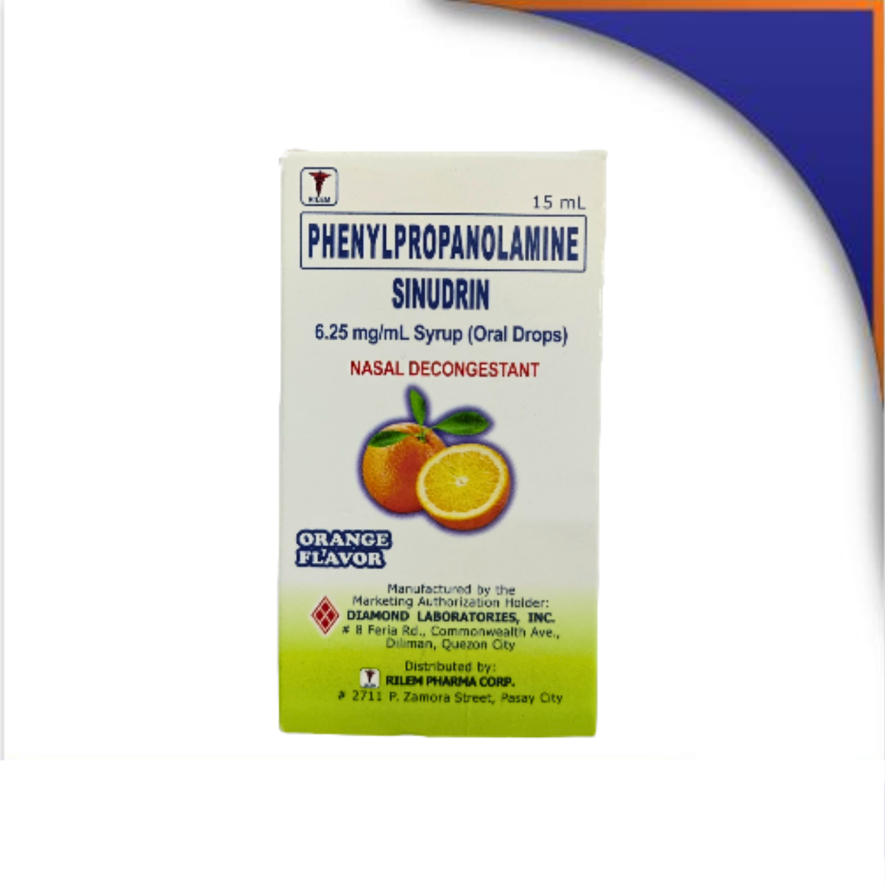 GE002850 SINUDRIN PHENYLPROPA DROP 6.25MG - 15ML - Image 1