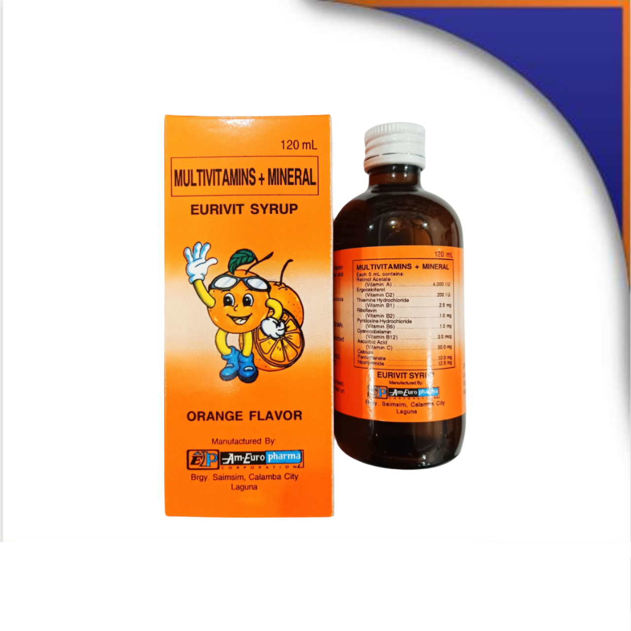 GE003456 EURIVIT MULTIVITAMINS + MINERALS SYRUP - 120ML - Image 1