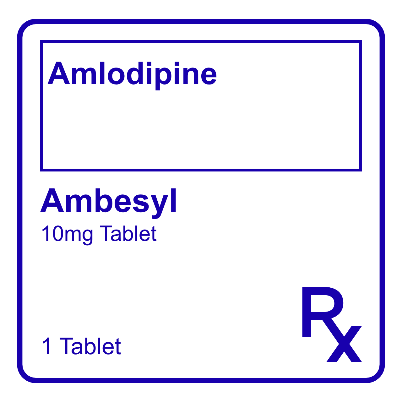 GE004083 AMBESYL AMLODIPINE TABLET - 10MG - Image 1