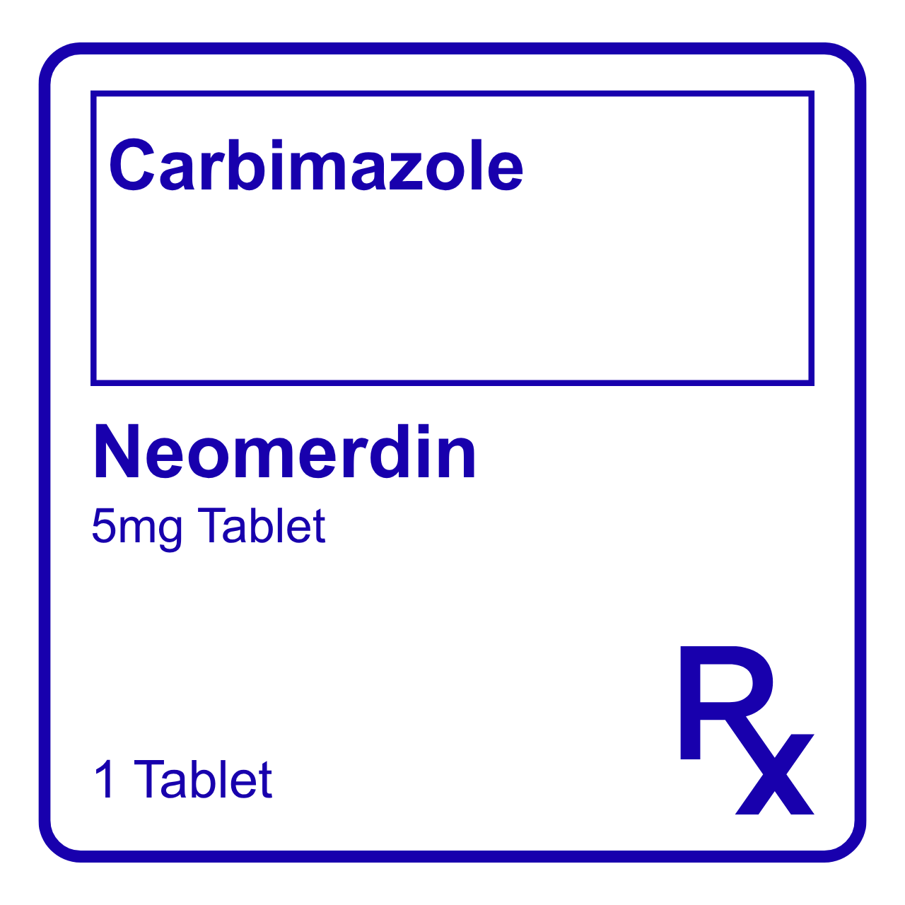 GE004556 NEOMERDIN CARBIMAZOLE TABLET - 5MG - Image 1