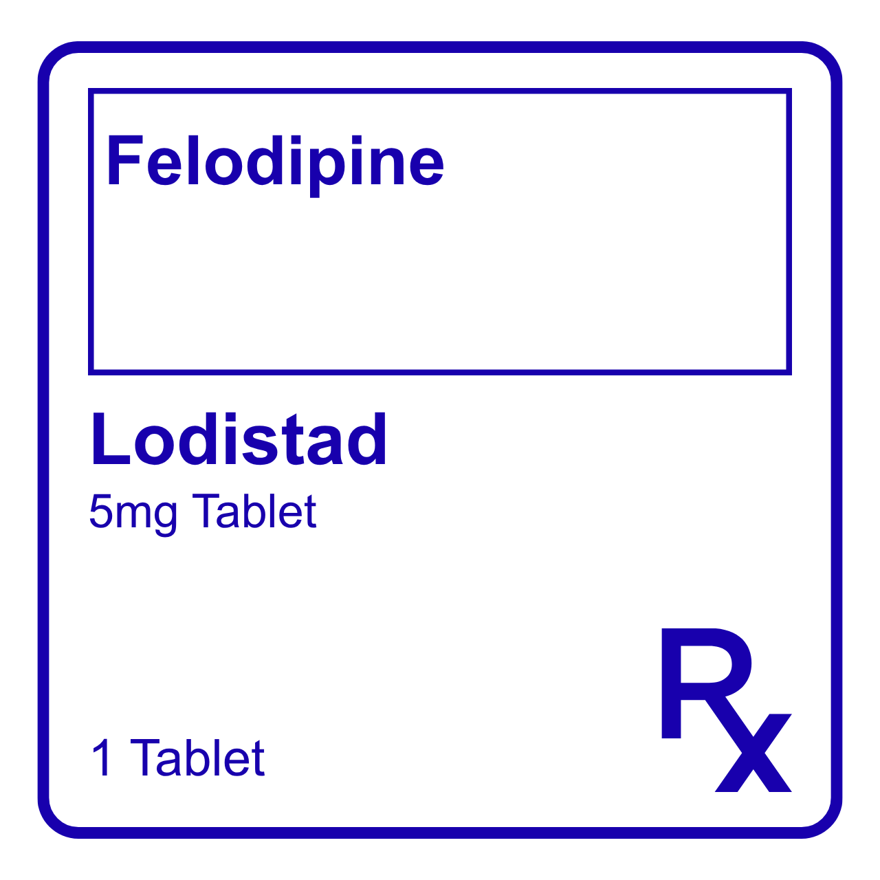 GE004575 LODISTAD FELODIPINE TABLET - 5MG - Image 1