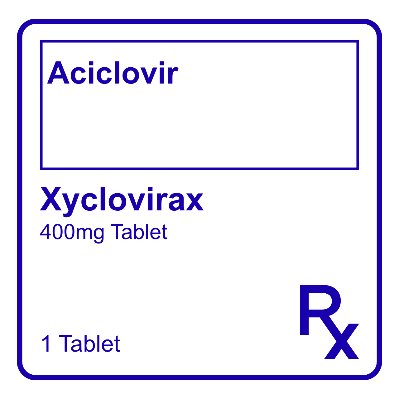 GE005819 XYCLOVIRAX ACICLOVIR TABLET - 400MG - Image 1
