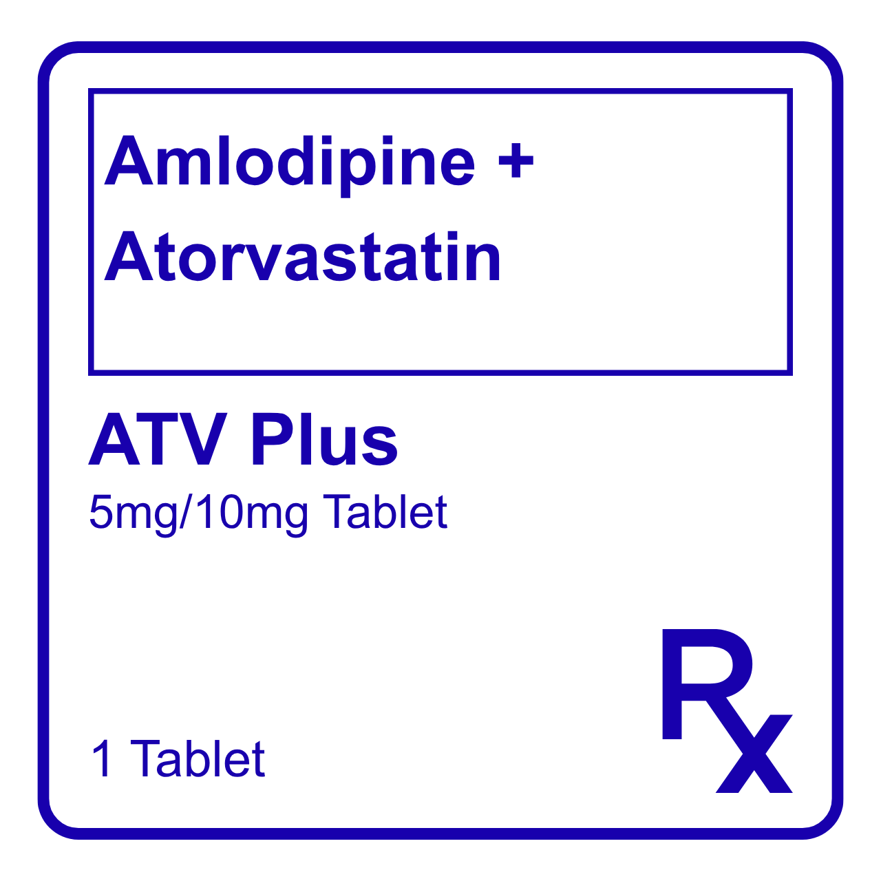 GE005945 ATV PLUS AMLODIPINE + ATORVASTATIN 5MG/10MG - Image 1