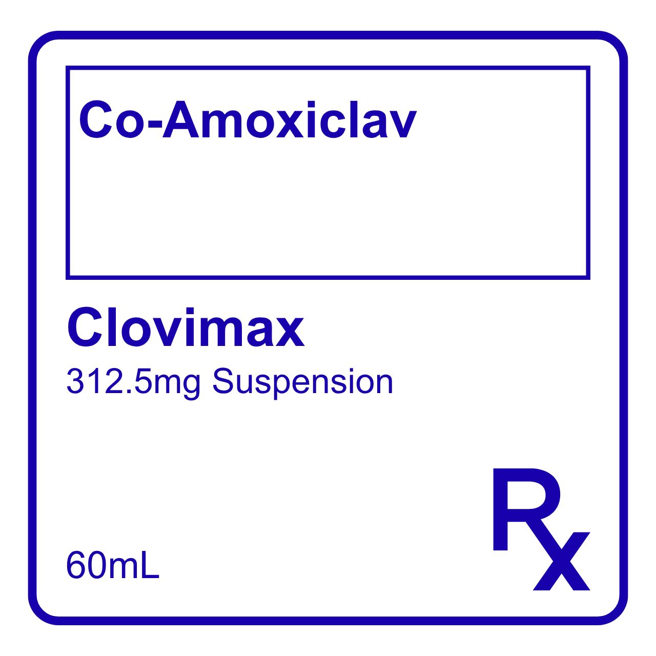 GE005959 CLOVIMAX CO-AMOXICLAV SUSPENSION 312.5MG - 60ML - Image 1