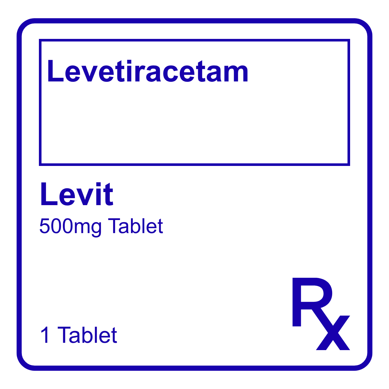 GE006073 LEVIT LEVETIRACETAM TABLET - 500MG - Image 1