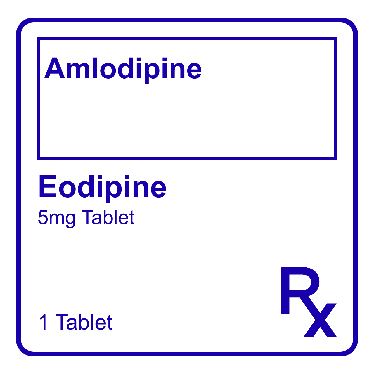 GE006167 EODIPINE AMLODIPINE TABLET - 5MG - Image 1