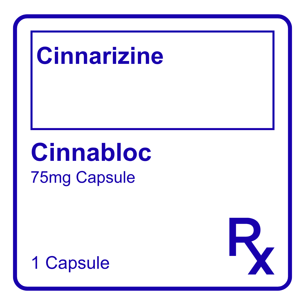 GE006322 CINNABLOC CINNARIZINE CAPSULE - 75MG - Image 1