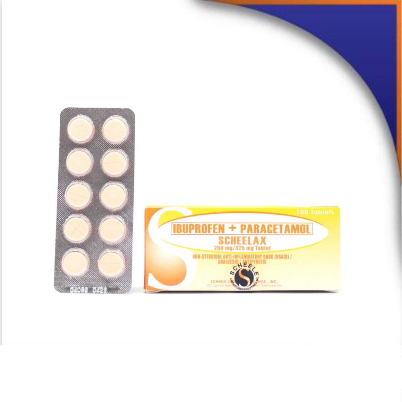 GE006497 SCHEELAX IBUPROFEN + PARACETAMOL TABLET - 200MG/325MG - Image 1