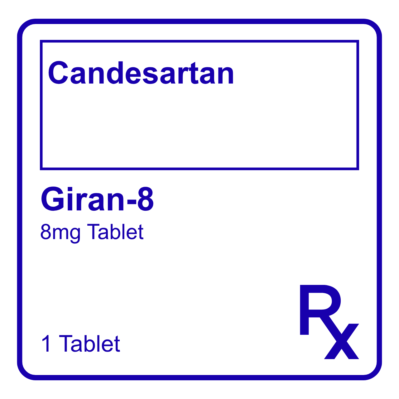 GE006527 GIRAN-8 CANDESARTAN TABLET - 8MG - Image 1