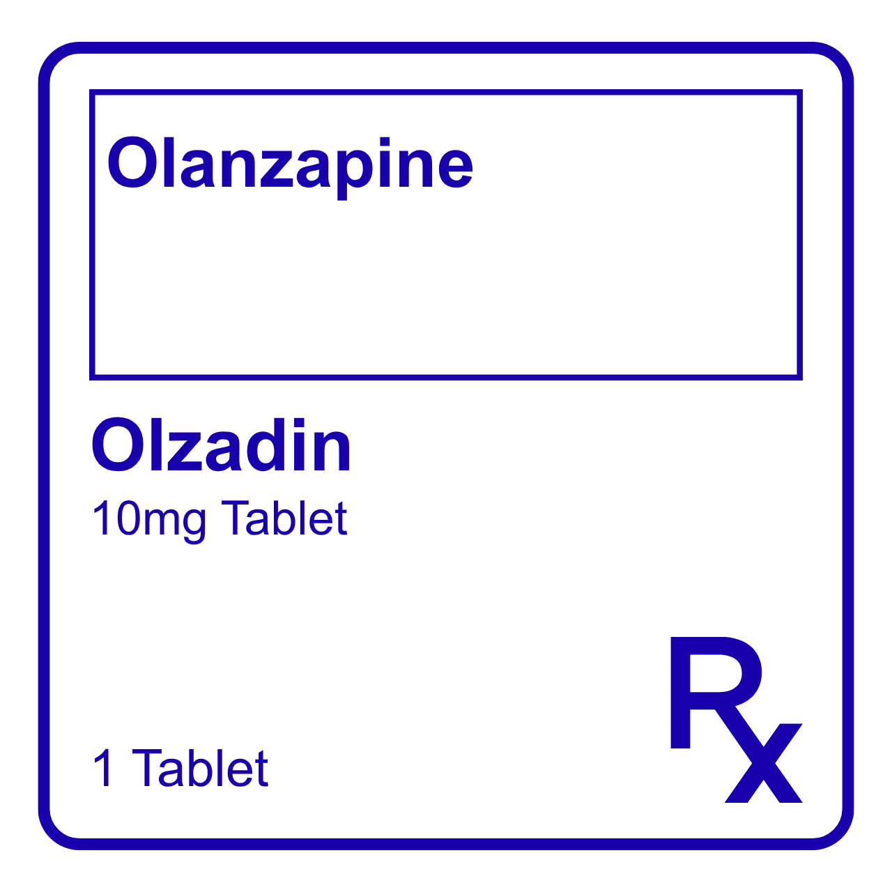 GE006546 OLZADIN OLANZAPINE TABLET - 10MG - Image 1