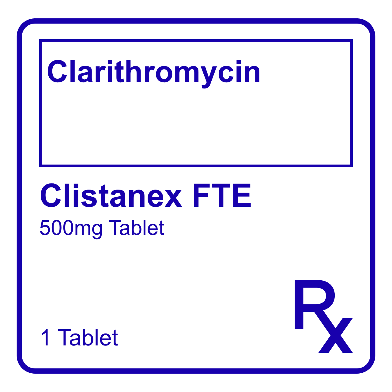 GE006553 CLISTANEX FTE CLARITHROMYCIN TABLET - 500MG - Image 1