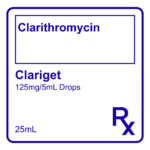 CLARIGET CLARITHROMYCIN DROPS 125MG/5ML - 25ML
