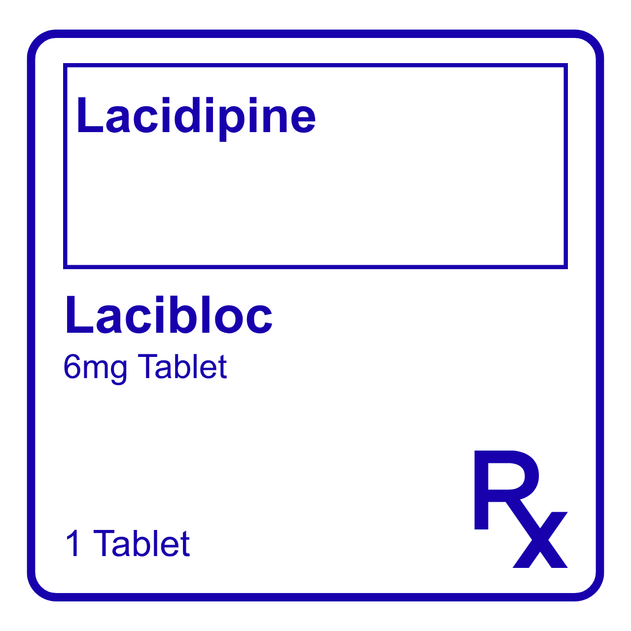 GE006652 LACIBLOC LACIDIPINE TABLET - 6MG - Image 1