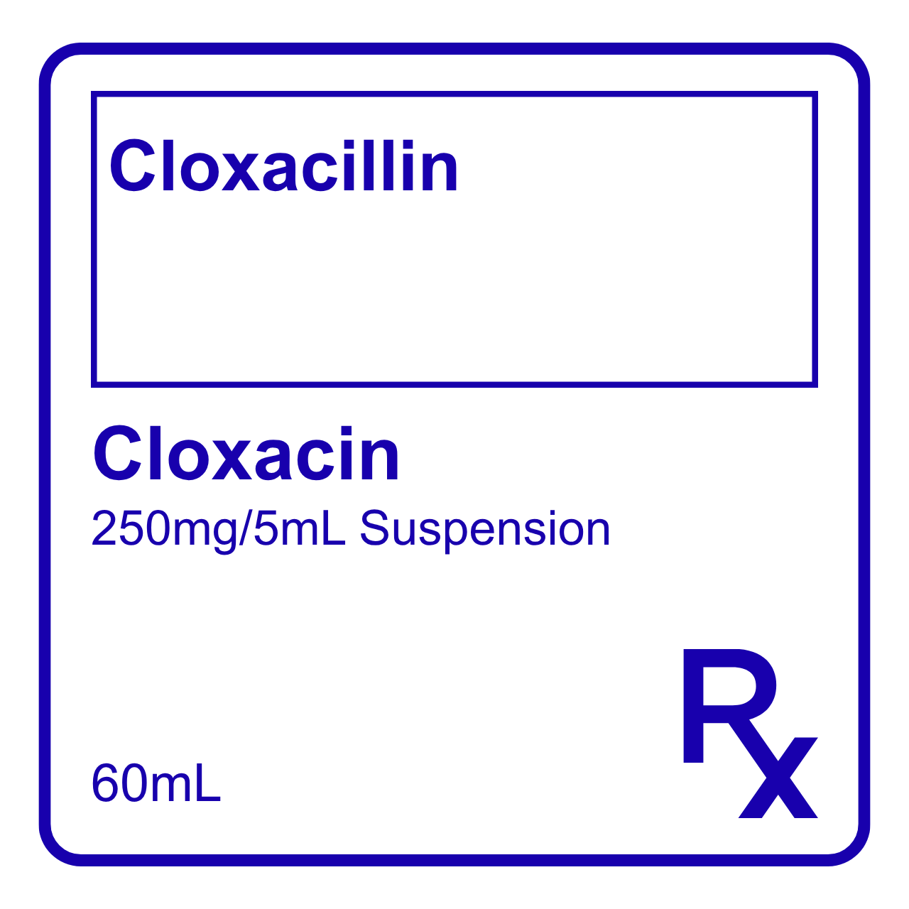 GE006788 CLOXACIN CLOXACILLIN SUSP 250MG/5ML - 60ML - Image 1