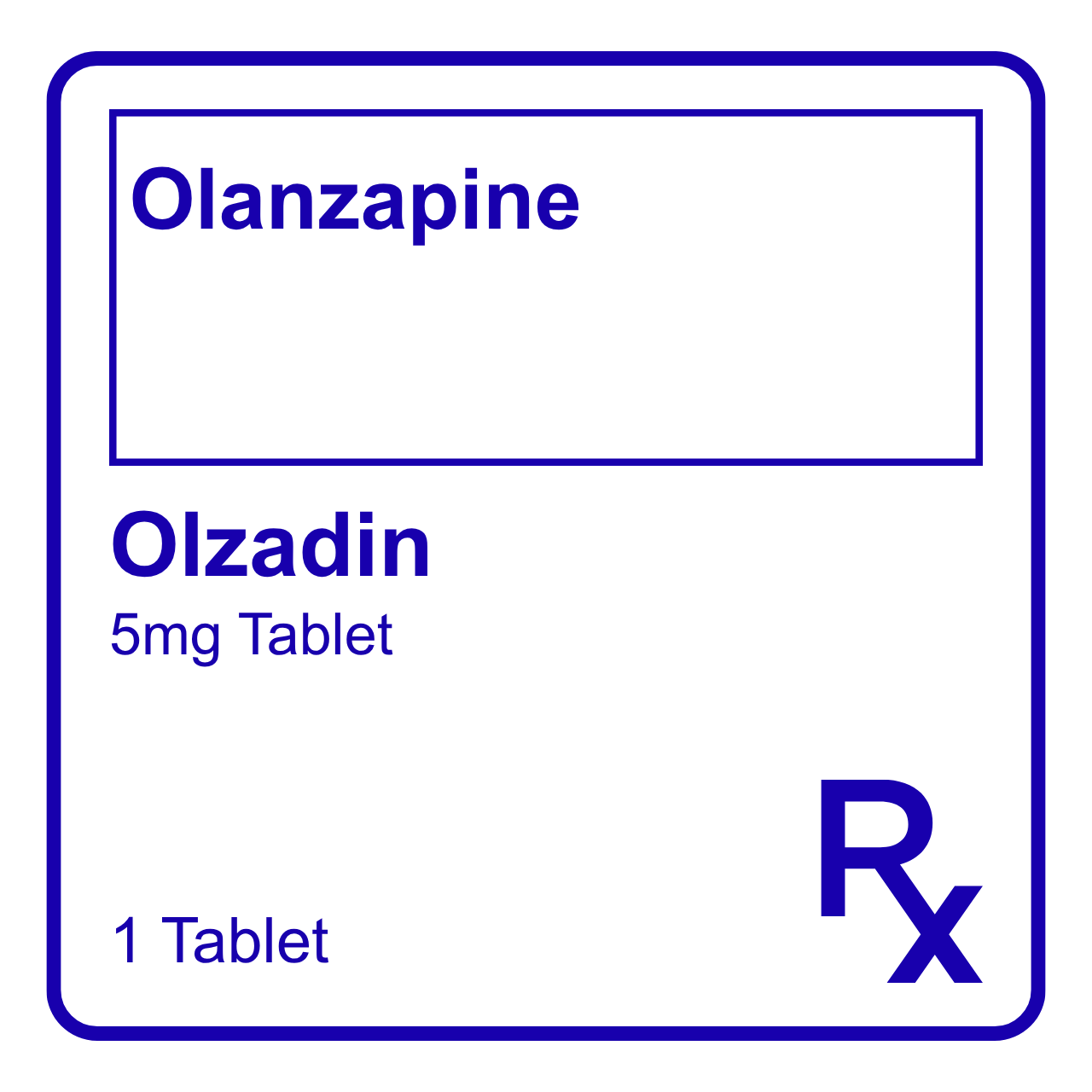 GE006806 OLZADIN OLANZAPINE TABLET - 5MG - Image 1