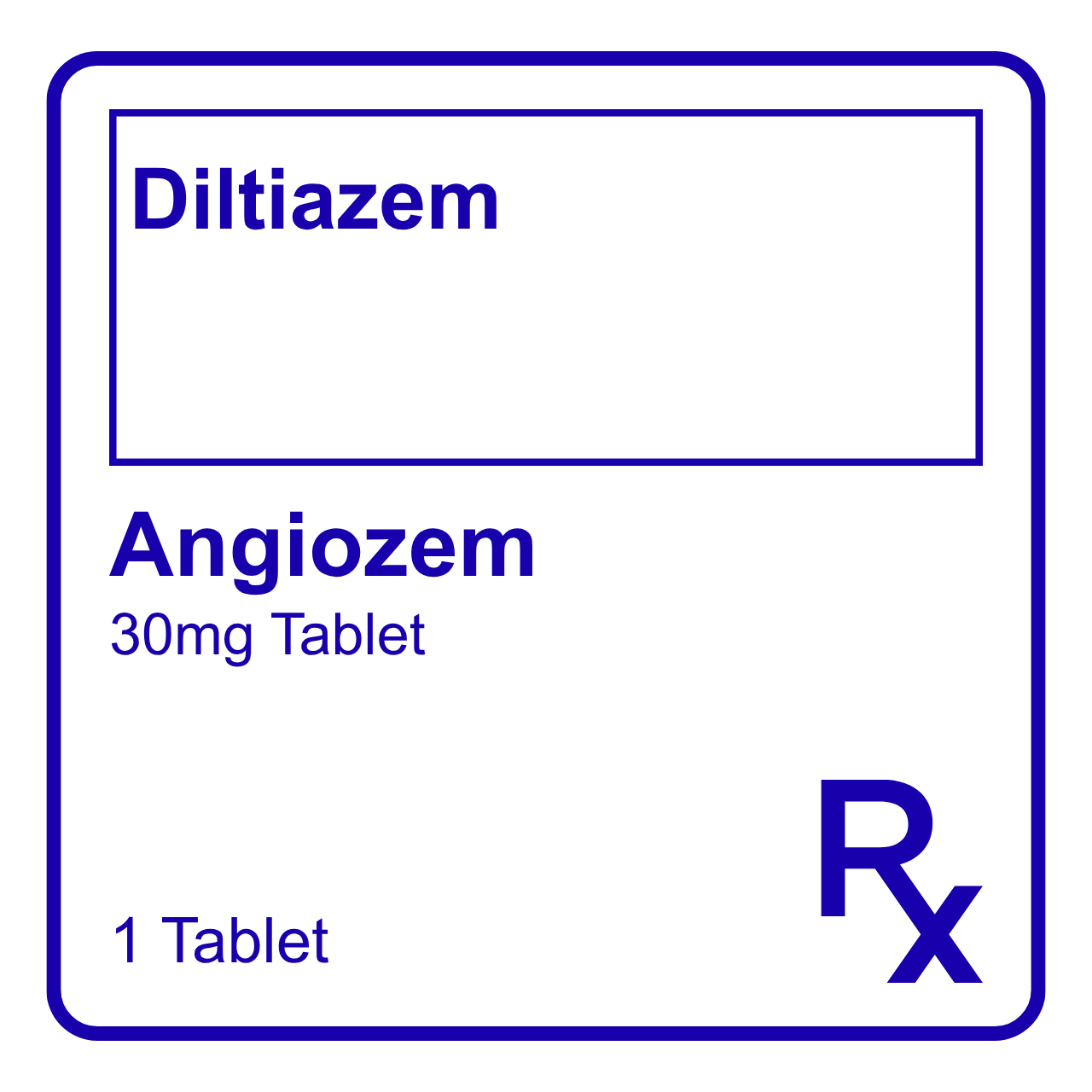 GE006828 ANGIOZEM DILTIAZEM TABLET - 30MG - Image 1
