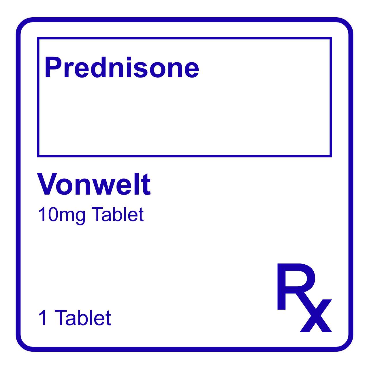 GE007368 VONWELT PREDNISONE TABLET - 10MG - Image 1