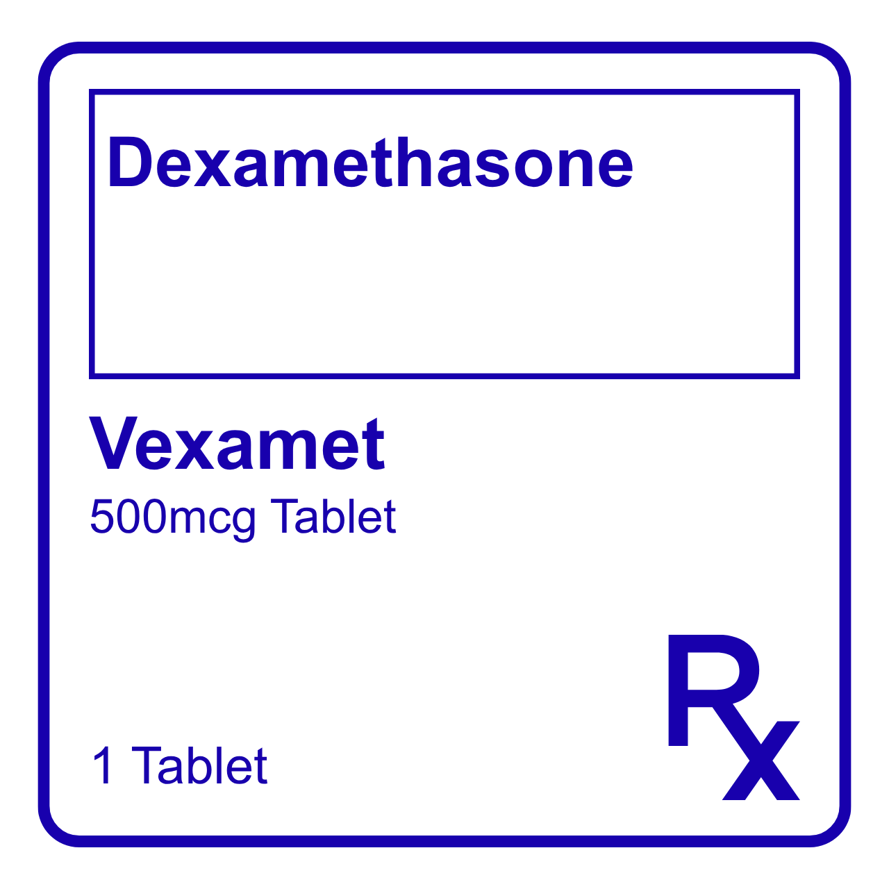 GE007401 VEXAMET DEXAMETHASONE TABLET - 500MCG - Image 1