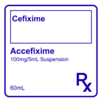 ACCEFIXIME CEFIXIME SUSPENSION 100MG/5ML - 60ML