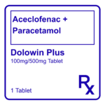 DOLOWIN PLUS ACECLOFENAC+PARACETAMOL TABLET-100MG/500MG