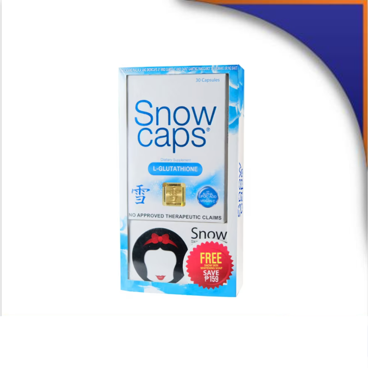 GE009213 SNOWCAPS GLUTATHIONE + ALA + VITAMIN C CAPSULES - 500MG - Image 1