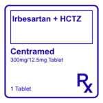 CENTRAMED IRBESARTAN + HCTZ FC TABLET - 300MG/12.5MG