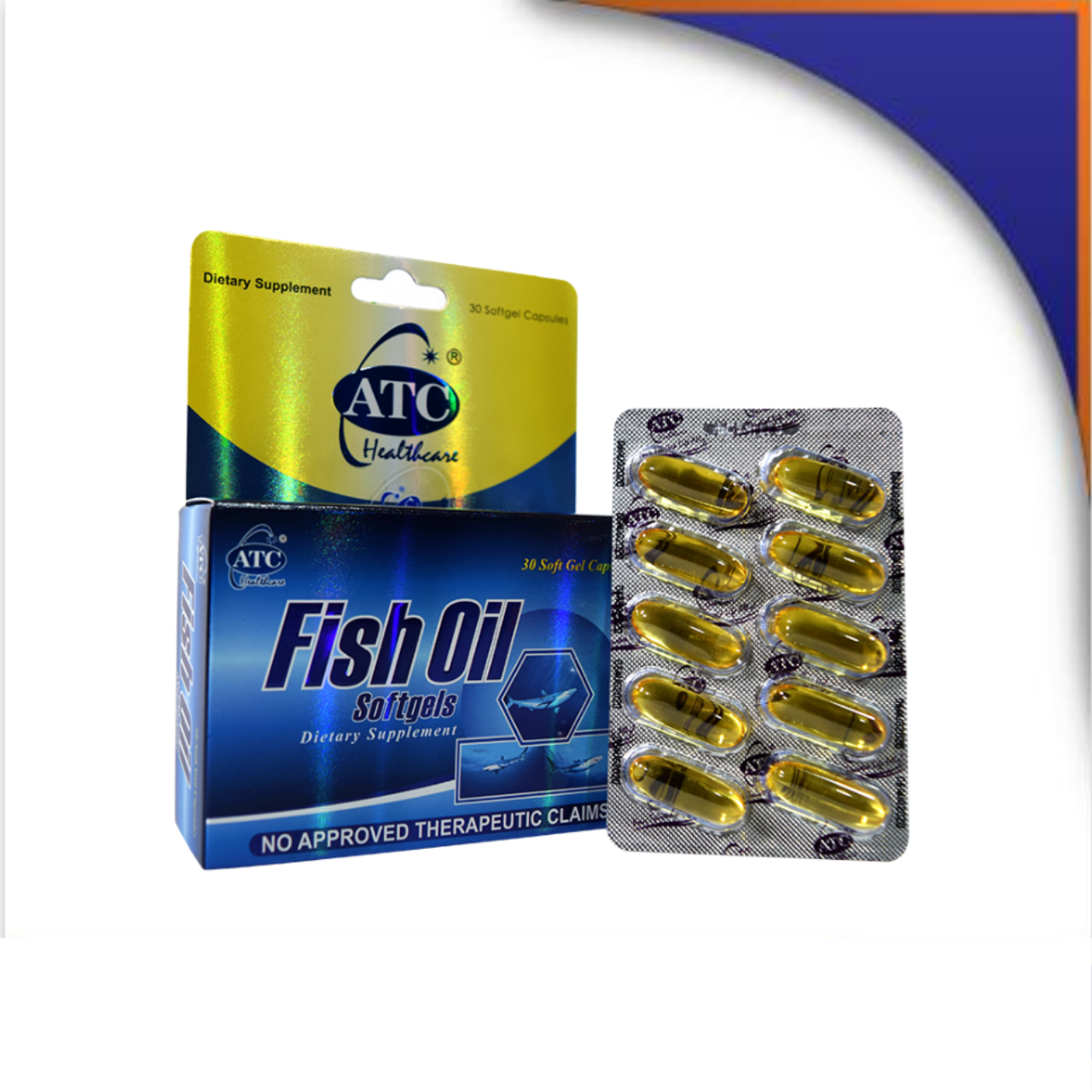 GE010081 ATC FISH OIL + EPA + DHA + VITAMIN E SOFTGEL CAPSULE - 995MG - Image 1