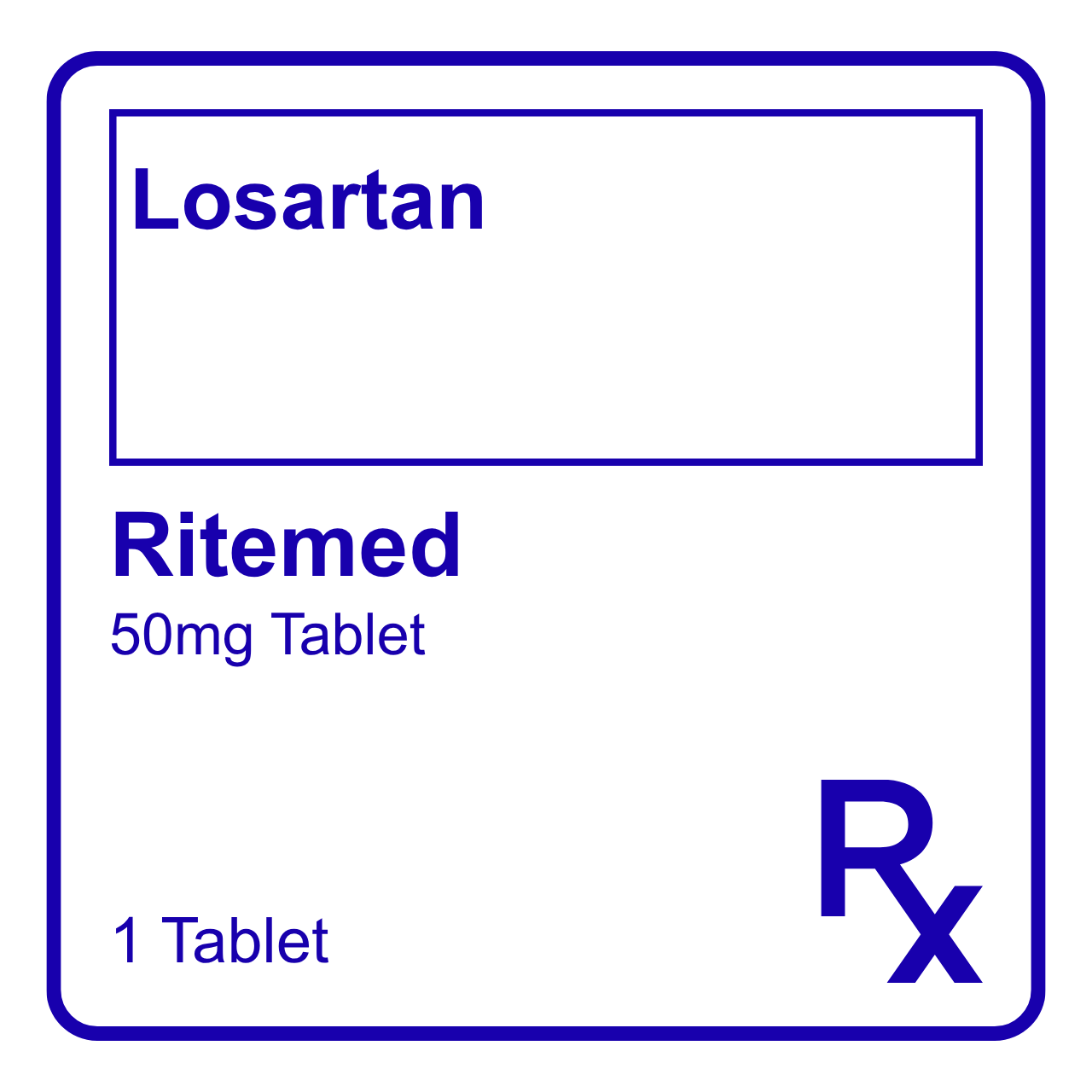 GE010145 RITEMED LOSARTAN TABLET - 50MG - Image 1