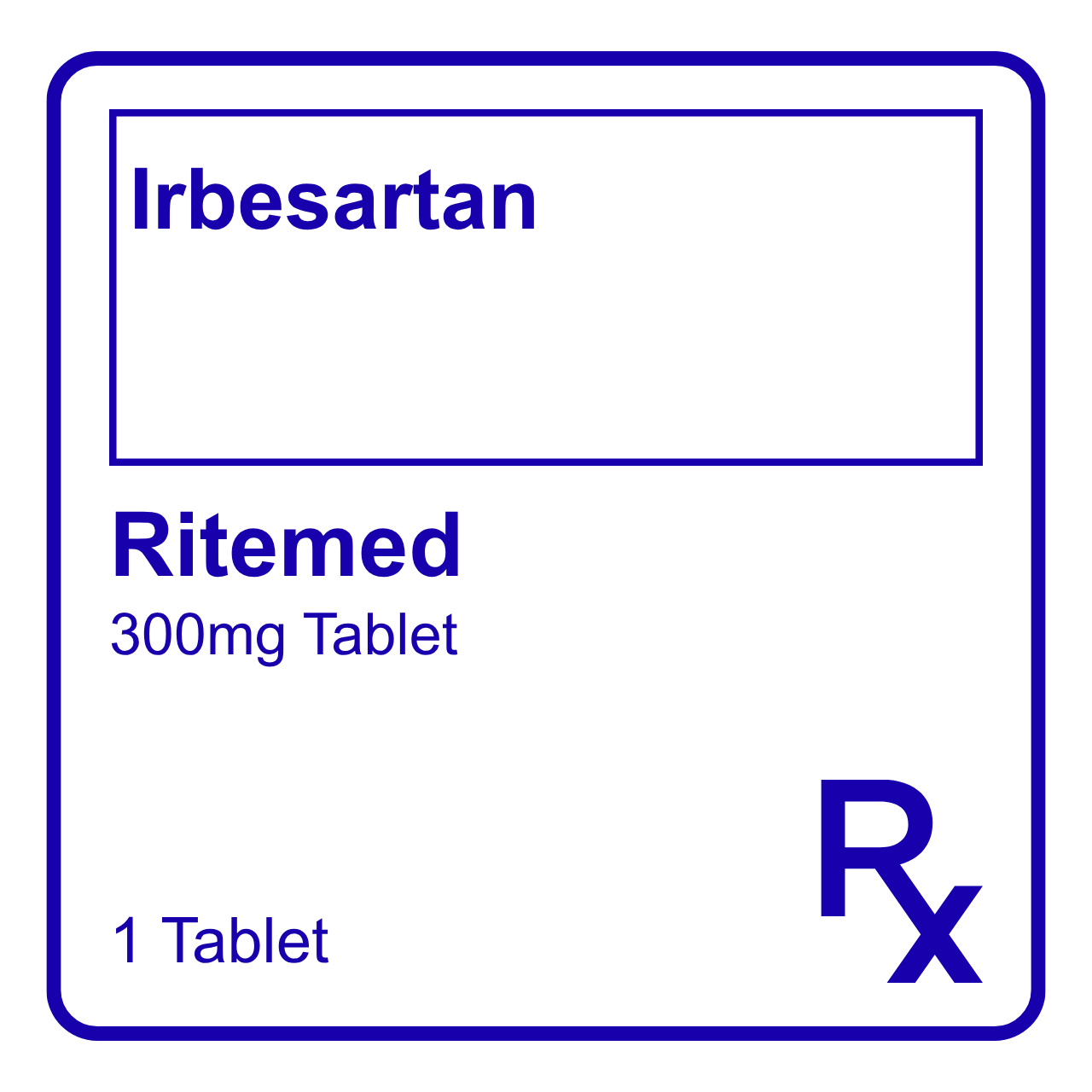 GE013482 RITEMED IRBESARTAN TABLET - 300MG - Image 1