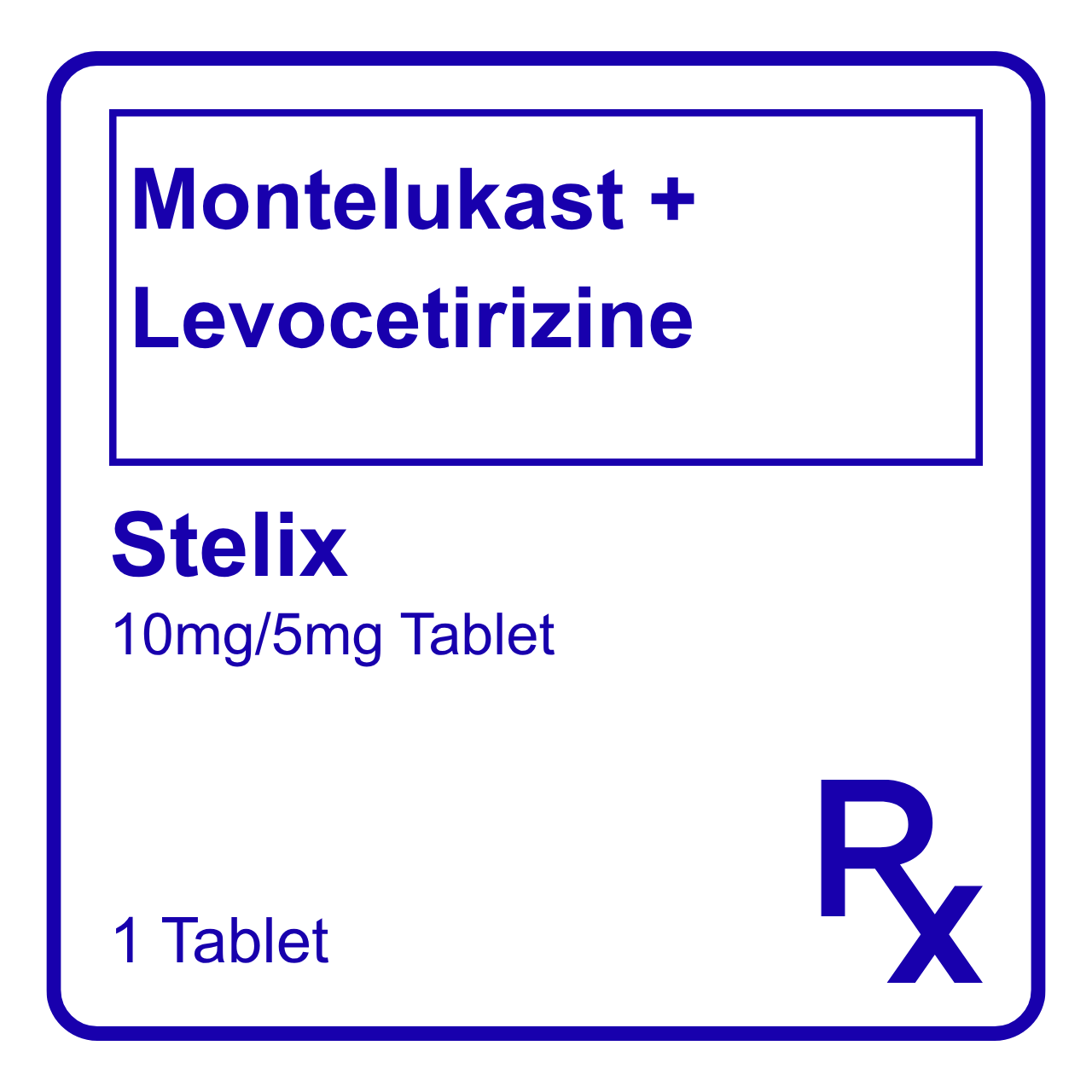GE014177 STELIX MONTELUKAST + LEVOCETIRIZINE FC TABLET - 10MG/5MG - Image 1