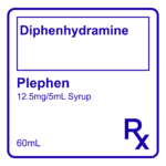 PLEPHEN DIPHENHYDRAMINE SYRUP 12.5MG/5ML - 60ML