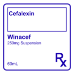WINACEF CEFALEXIN SUSPENSION 250MG - 60ML