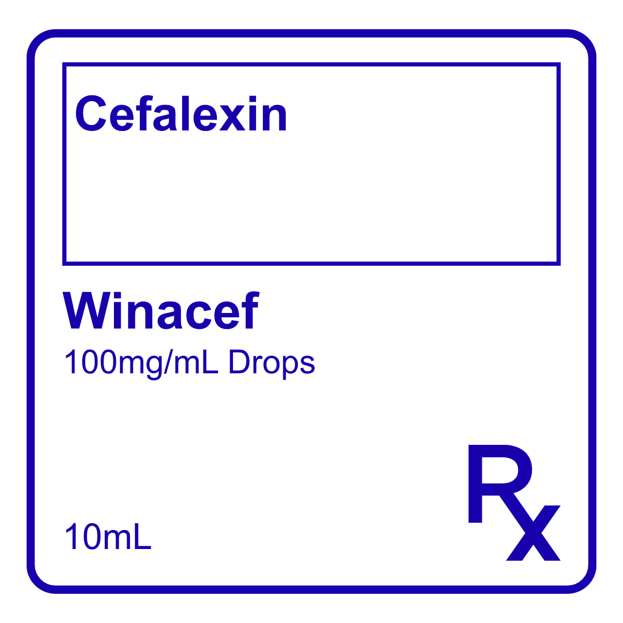 GE014693 WINACEF CEFALEXIN DROP 100MG/ML - 10ML - Image 1