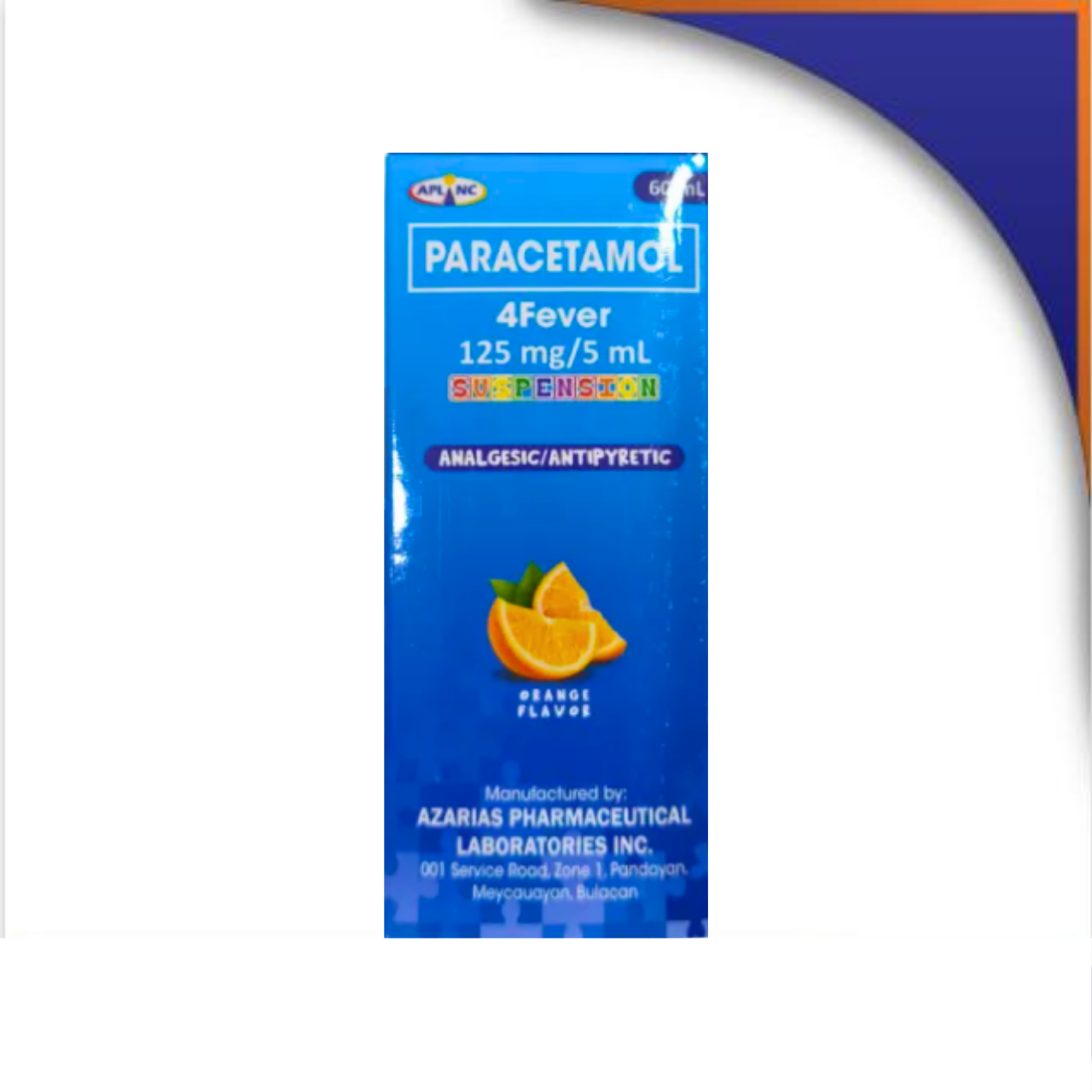 GE014854 4FEVER PARACETAMOL SUSPENSION 125MG - 60ML - Image 1