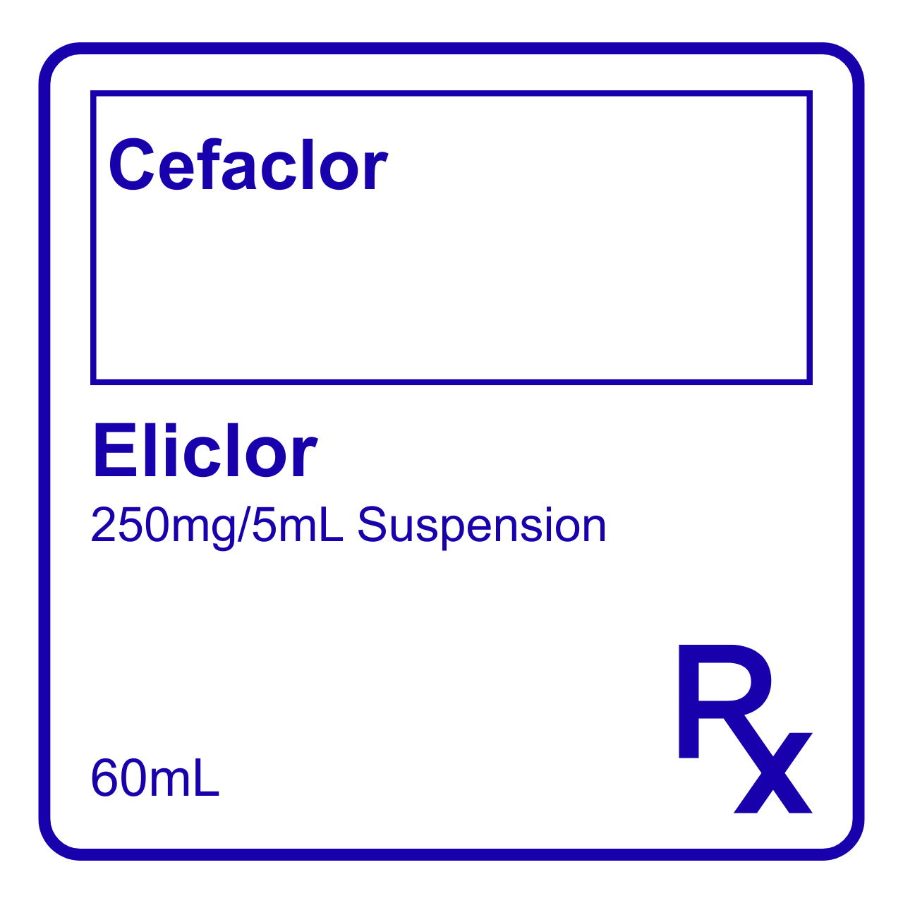 GE014924 ELICLOR CEFACLOR SUSPENSION 250MG/5ML - 60ML - Image 1