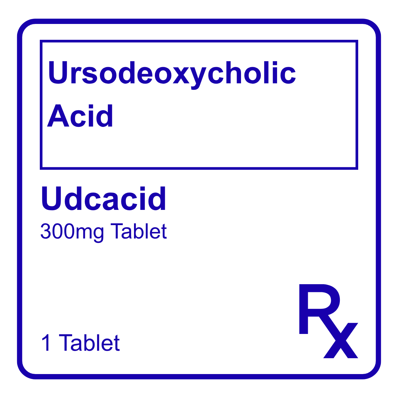 GE015009 UDCACID URSODEOXYCHOLIC ACID TABLET - 300MG - Image 1