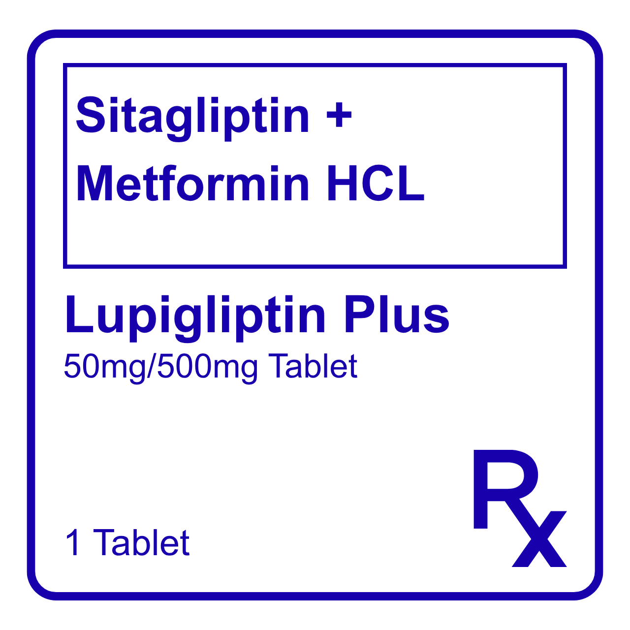 GE015247 LUPIGLIPTIN PLUS SITAGLIPTIN + METFORMIN HCL FC TAB - 50MG/500MG - Image 1