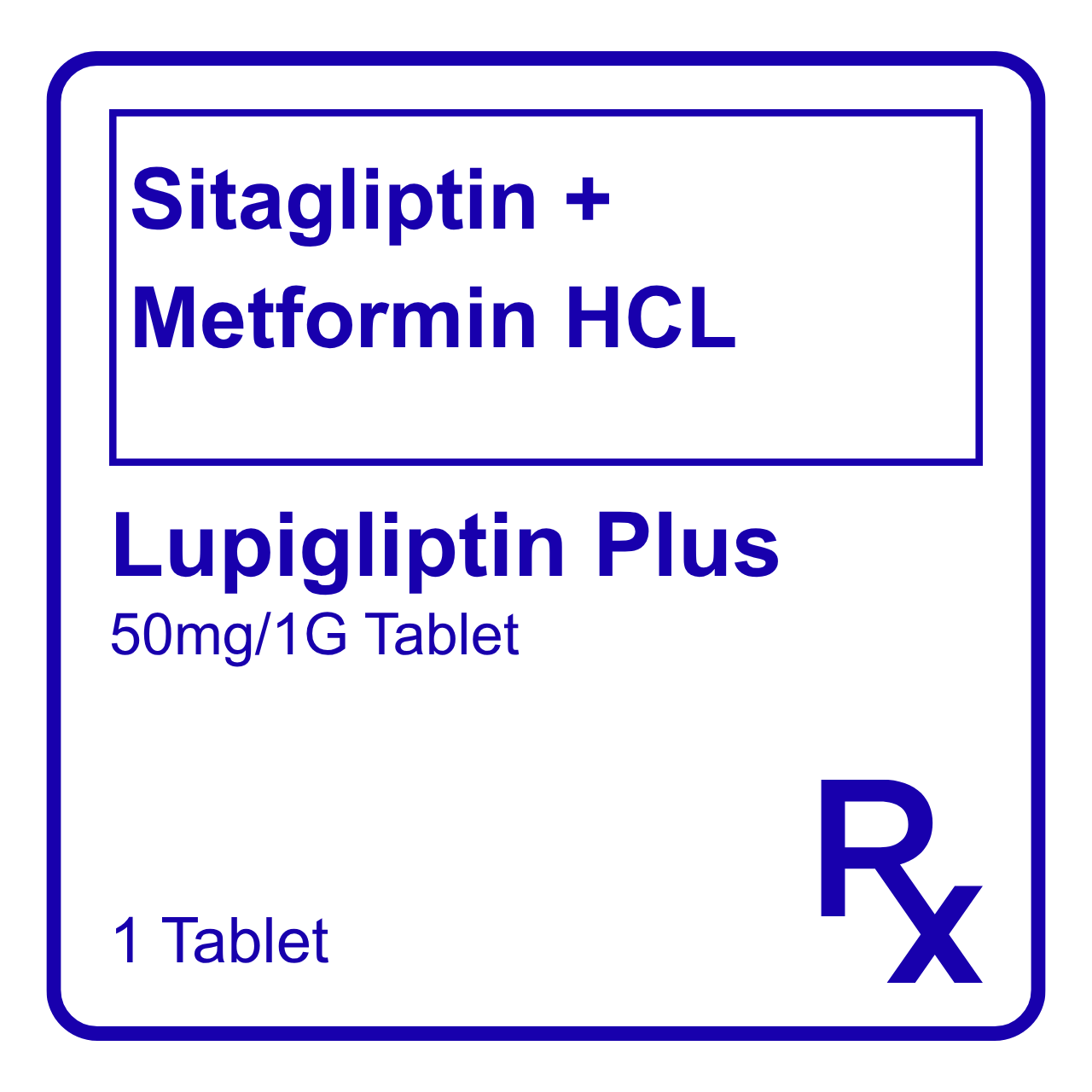 GE015313 LUPIGLIPTIN PLUS SITAGLIPTIN + METFORMIN HCL FC TABLET 50MG/1G - Image 1