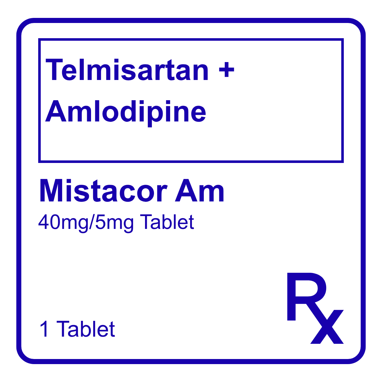 GE015325 MISTACOR AM TELMISARTAN + AMLODIPINE TABLET - 40MG/5MG - Image 1
