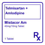 MISTACOR AM TELMISARTAN + AMLODIPINE TABLET - 40MG/10MG