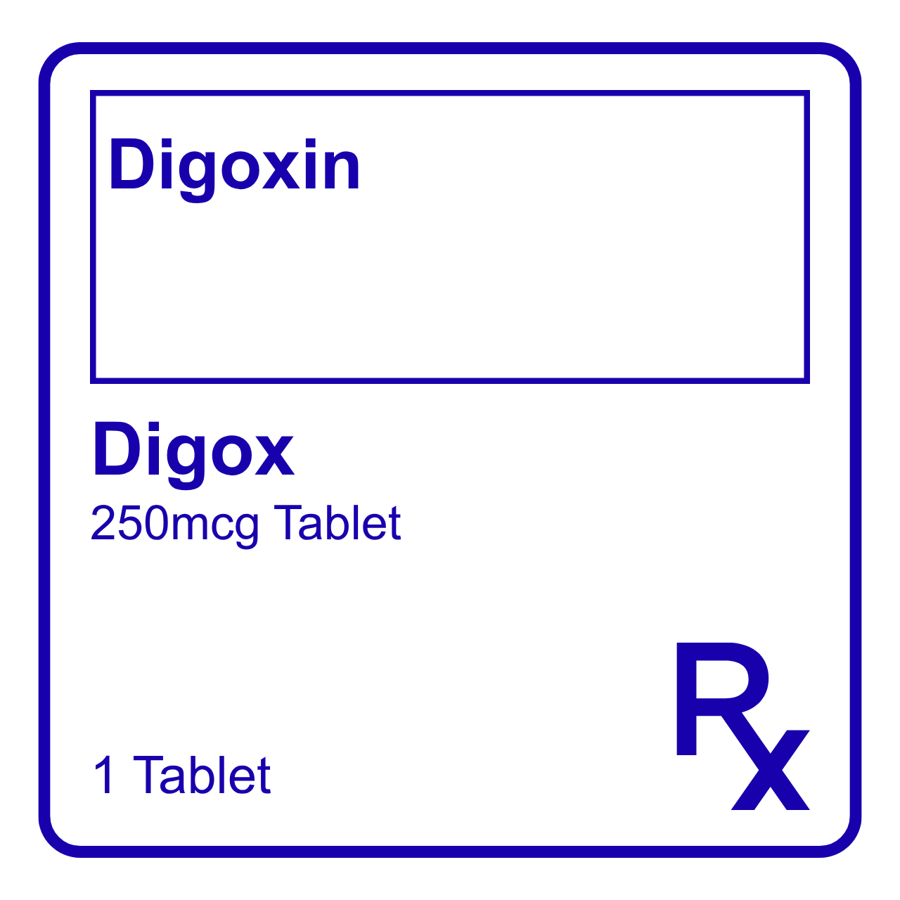GE015462 DIGOX DIGOXIN TABLET - 250MCG - Image 1