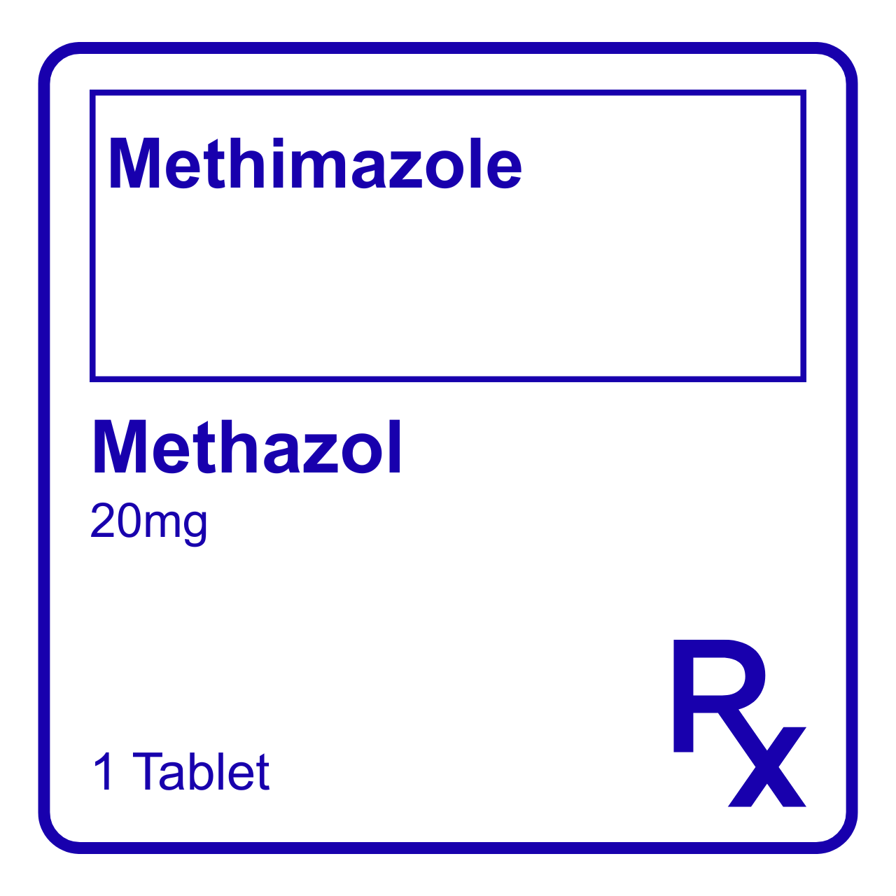 GE015504 METHAZOL METHIMAZOLE TABLET - 20MG - Image 1