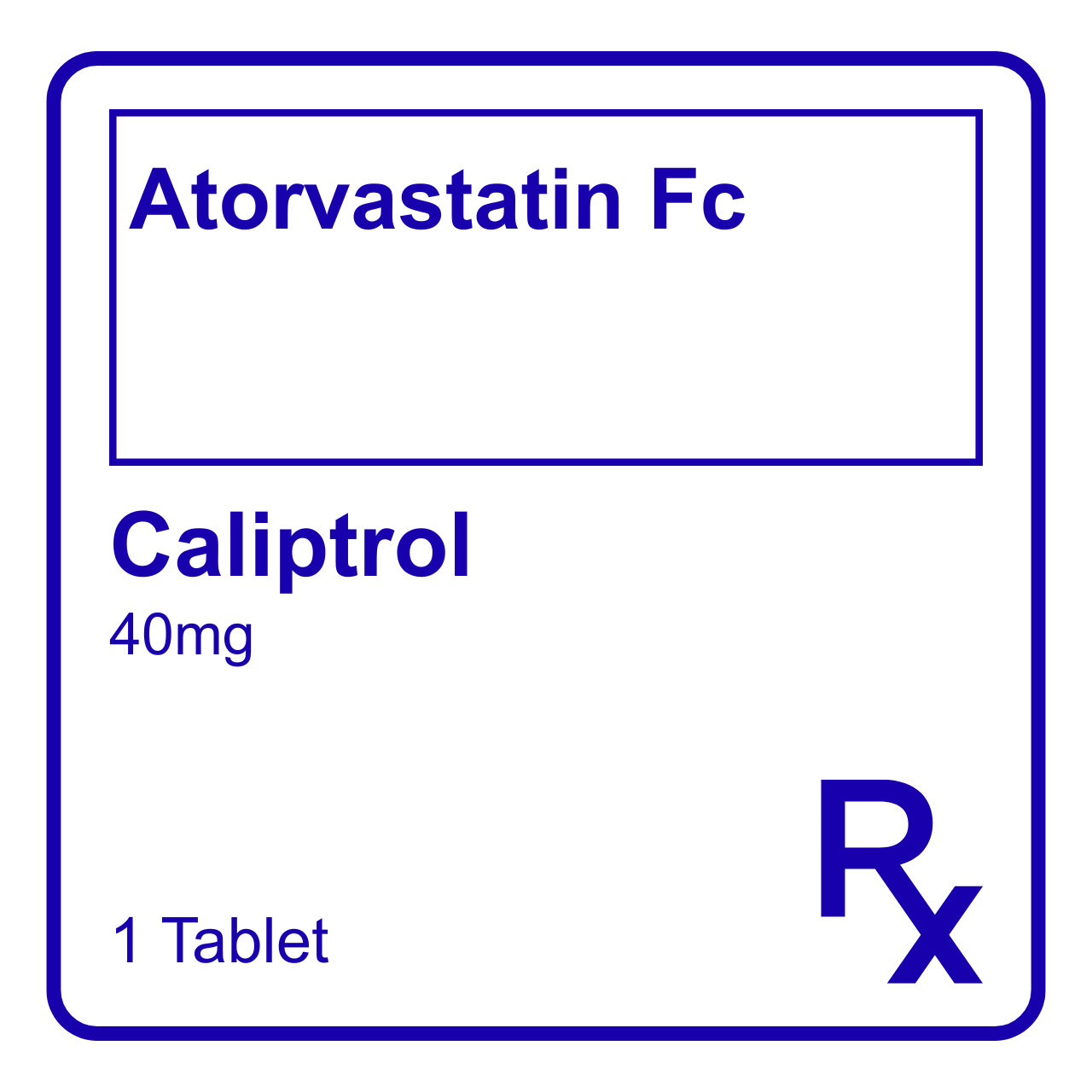 GE015506 CALIPTROL ATORVASTATIN FC TABLET - 40MG - Image 1