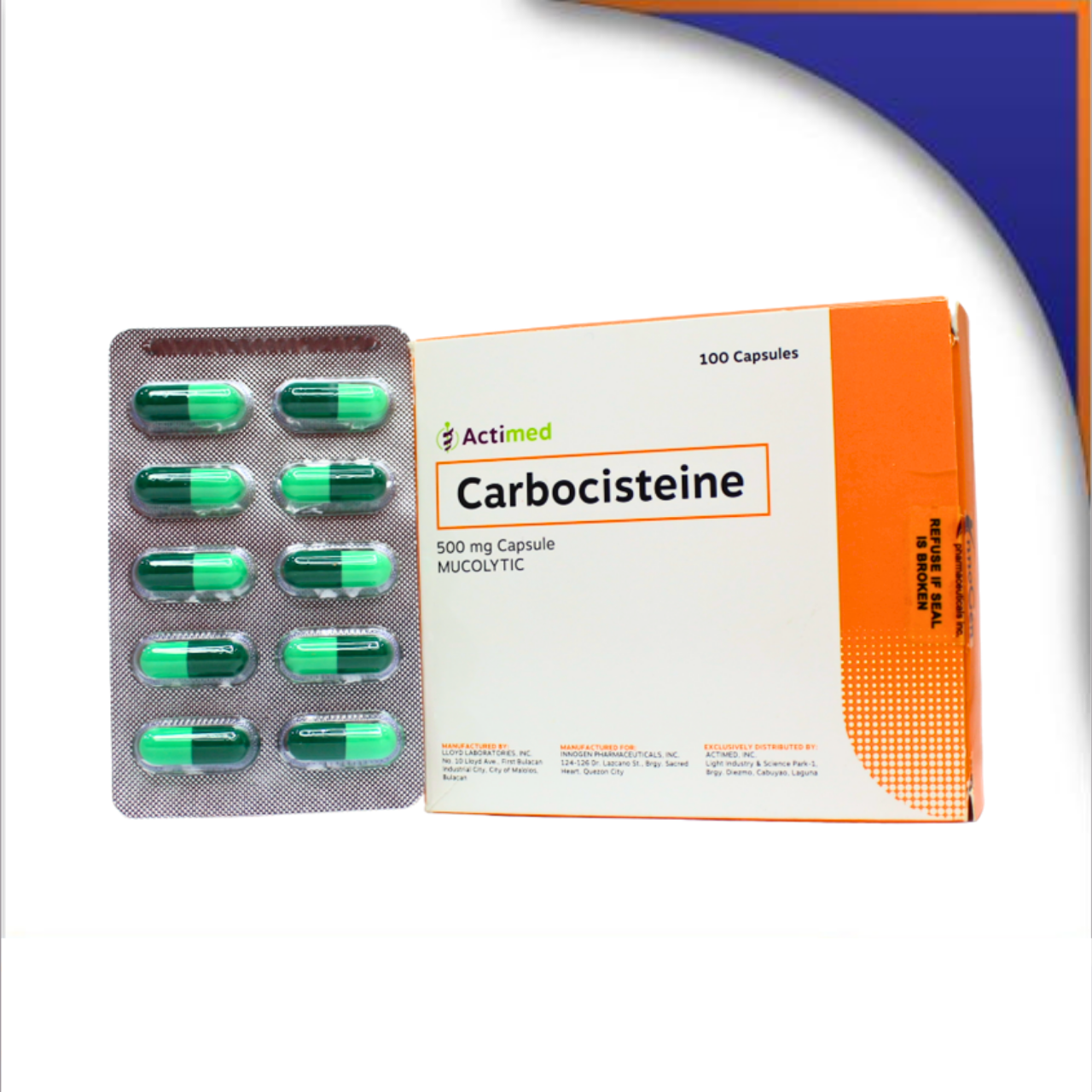 HB006759 ACTIMED CARBOCISTEINE CAPSULE - 500MG - Image 1